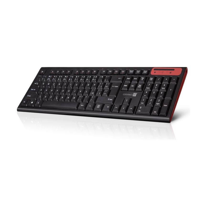 CONNECT IT CKB-3000-CS - Multimediální bezdrátová klávesnice s CZ/SK lokalizací 2xAAA černá