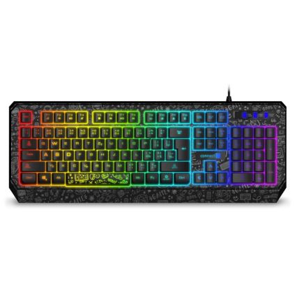 CONNECT IT CKB-3530-DD - LED RGB Drátová herní klávesnice s CZ/SK lokalizací černá