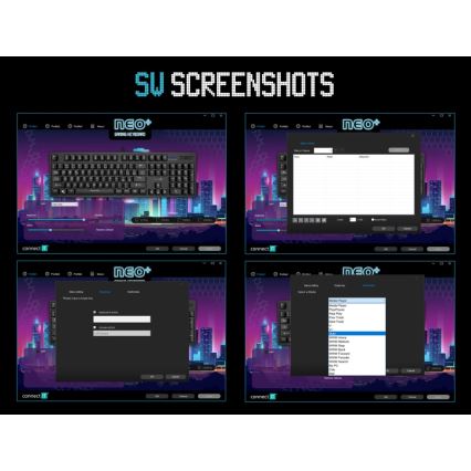 CONNECT IT CKB-3591-CS - LED RGB Drátová herní klávesnice s CZ/SK lokalizací černá + červený rámeček
