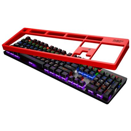 CONNECT IT CKB-3591-CS - LED RGB Drátová herní klávesnice s CZ/SK lokalizací černá + červený rámeček