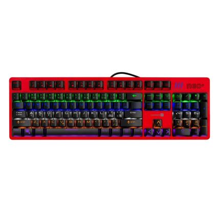 CONNECT IT CKB-3591-CS - LED RGB Drátová herní klávesnice s CZ/SK lokalizací černá + červený rámeček