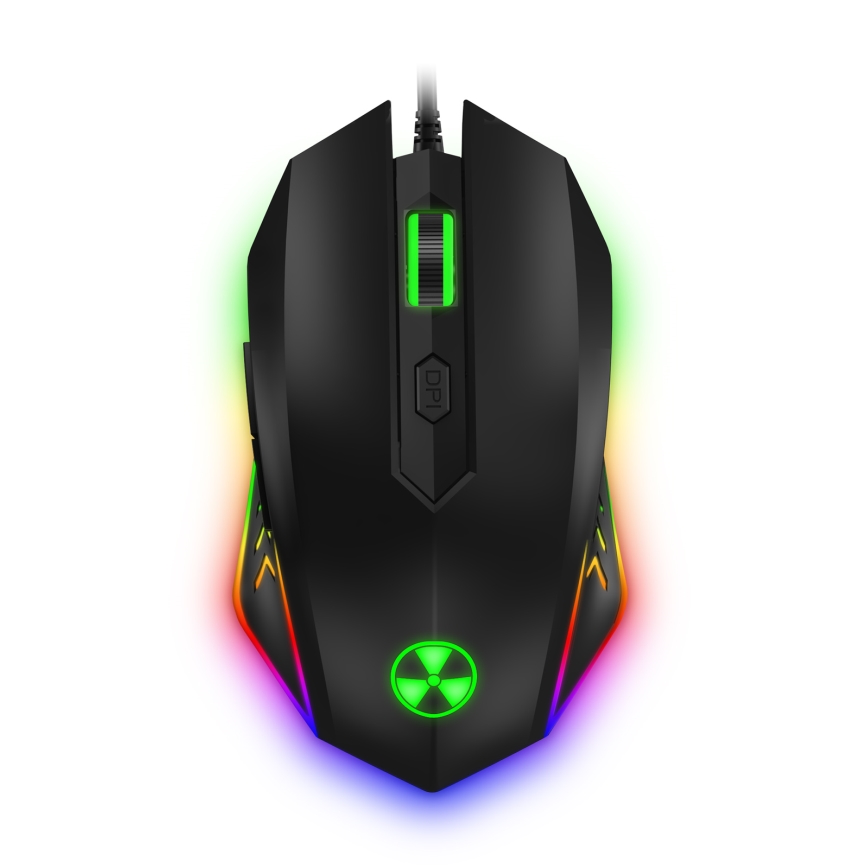 CONNECT IT CKM-3200-CS - LED RGB Drátová herní klávesnice a herní myš 1200/1800/2400/3600 DPI s CZ/SK lokalizací černá