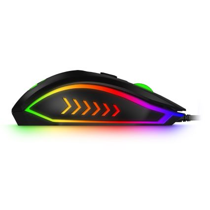 CONNECT IT CKM-3200-CS - LED RGB Drátová herní klávesnice a herní myš 1200/1800/2400/3600 DPI s CZ/SK lokalizací černá