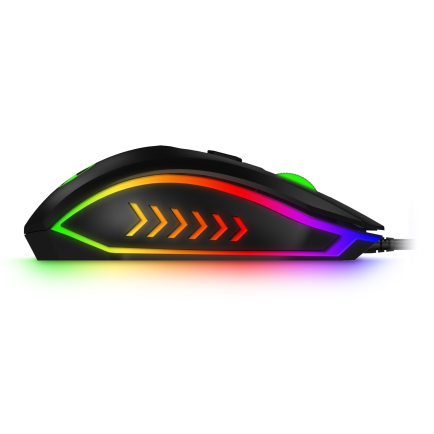 CONNECT IT CKM-3200-CS - LED RGB Drátová herní klávesnice a herní myš 1200/1800/2400/3600 DPI s CZ/SK lokalizací černá