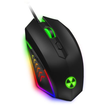 CONNECT IT CKM-3200-CS - LED RGB Drátová herní klávesnice a herní myš 1200/1800/2400/3600 DPI s CZ/SK lokalizací černá