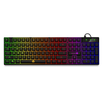 CONNECT IT CKM-3200-CS - LED RGB Drátová herní klávesnice a herní myš 1200/1800/2400/3600 DPI s CZ/SK lokalizací černá
