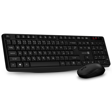CONNECT IT CKM-4500-CS - Bezdrátová klávesnice a myš 1000 DPI s CZ/SK lokalizací 1xAAA + 1xAA černá