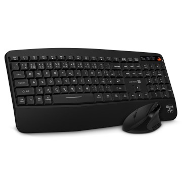 CONNECT IT CKM-6010-CS - Ergonomická bezdrátová klávesnice a myš 800/1200/1600/2400 DPI s CZ/SK lokalizací 1xAA + 2xAAA černá