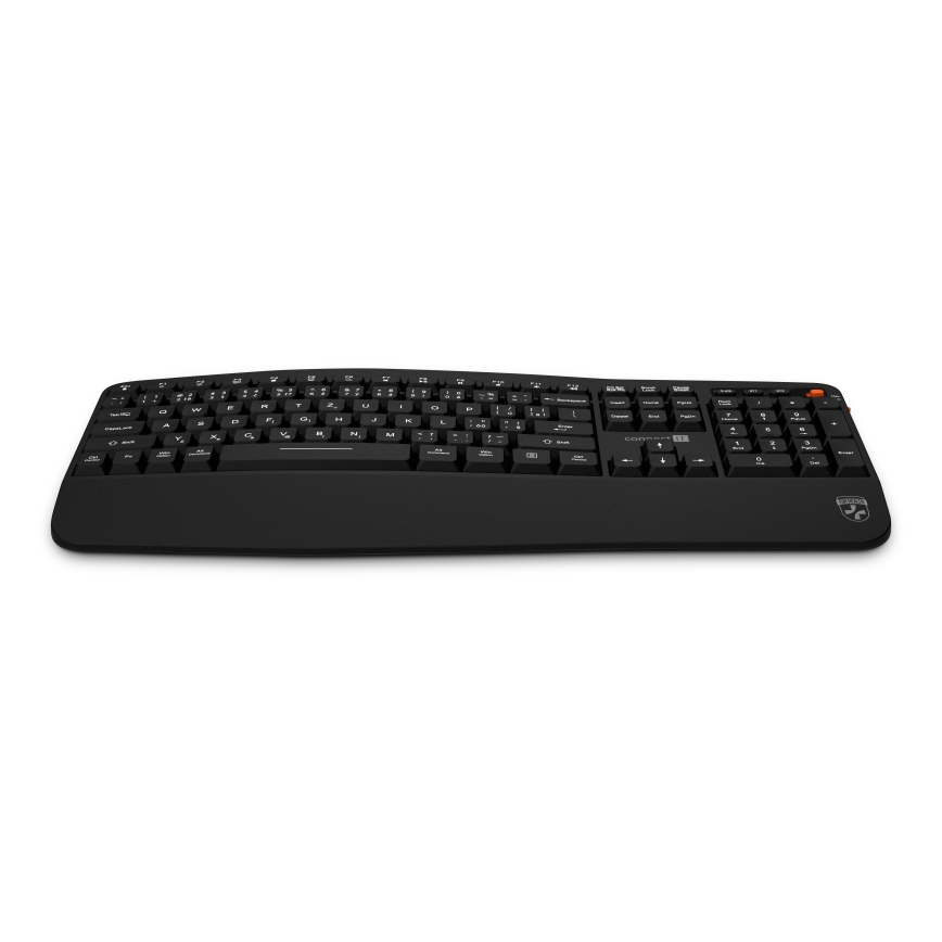 CONNECT IT CKM-6010-CS - Ergonomická bezdrátová klávesnice a myš 800/1200/1600/2400 DPI s CZ/SK lokalizací 1xAA + 2xAAA černá