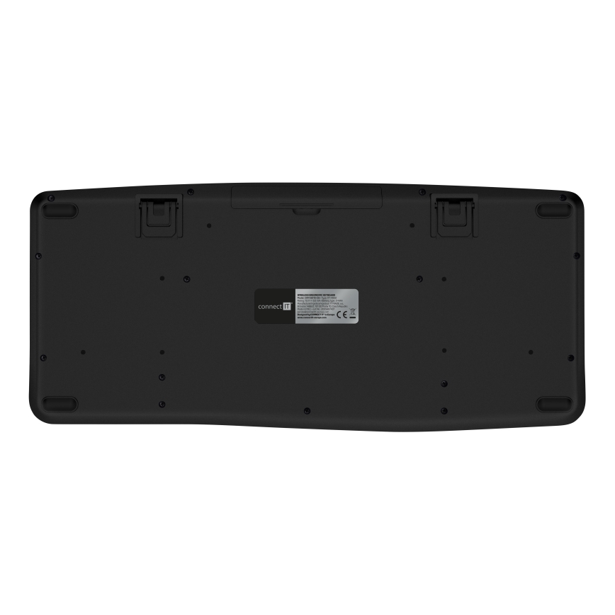 CONNECT IT CKM-6010-CS - Ergonomická bezdrátová klávesnice a myš 800/1200/1600/2400 DPI s CZ/SK lokalizací 1xAA + 2xAAA černá