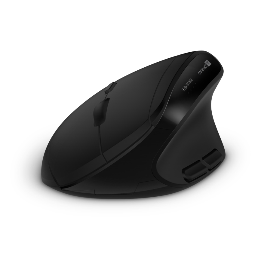CONNECT IT CKM-6010-CS - Ergonomická bezdrátová klávesnice a myš 800/1200/1600/2400 DPI s CZ/SK lokalizací 1xAA + 2xAAA černá