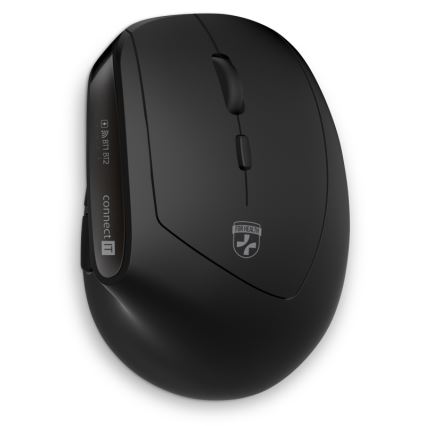 CONNECT IT CKM-6010-CS - Ergonomická bezdrátová klávesnice a myš 800/1200/1600/2400 DPI s CZ/SK lokalizací 1xAA + 2xAAA černá