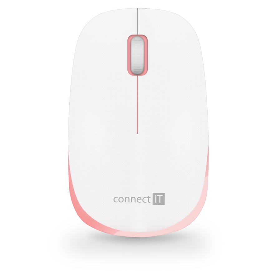 CONNECT IT CKM-7801-CS - Bezdrátová klávesnice a myš 1200 DPI s CZ/SK lokalizací 1xAAA + 1xAA bílá/růžová