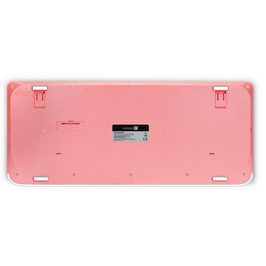 CONNECT IT CKM-7801-CS - Bezdrátová klávesnice a myš 1200 DPI s CZ/SK lokalizací 1xAAA + 1xAA bílá/růžová