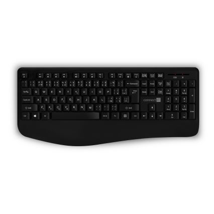 CONNECT IT CKM-7803-CS - Bezdrátová klávesnice a myš 1200 DPI s CZ/SK lokalizací 1xAAA + 1xAA černá