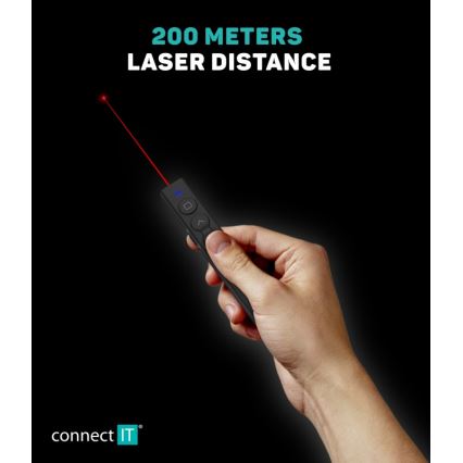 CONNECT IT CLP-2050-BK - Bezdrátový prezentér s laserovým ukazovátkem 1xAAA