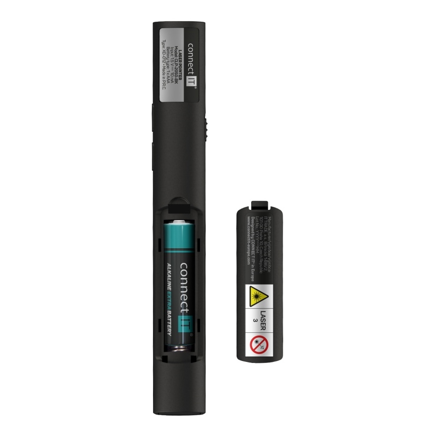 CONNECT IT CLP-2050-BK - Bezdrátový prezentér s laserovým ukazovátkem 1xAAA
