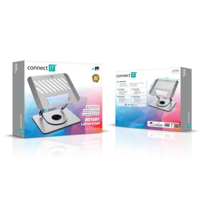 CONNECT IT CMF-2100-SL - Otočný stojan na notebook stříbrná