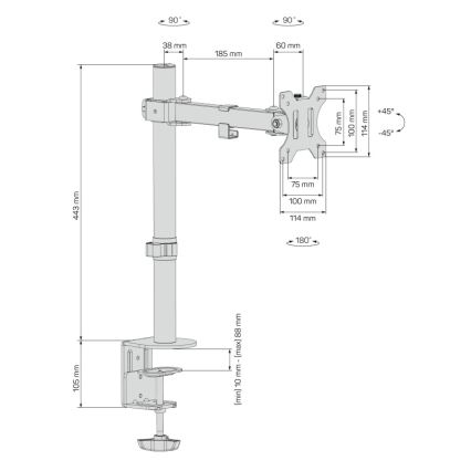 CONNECT IT CMF-3103-BK - Univerzální držák monitoru 13-32” černá