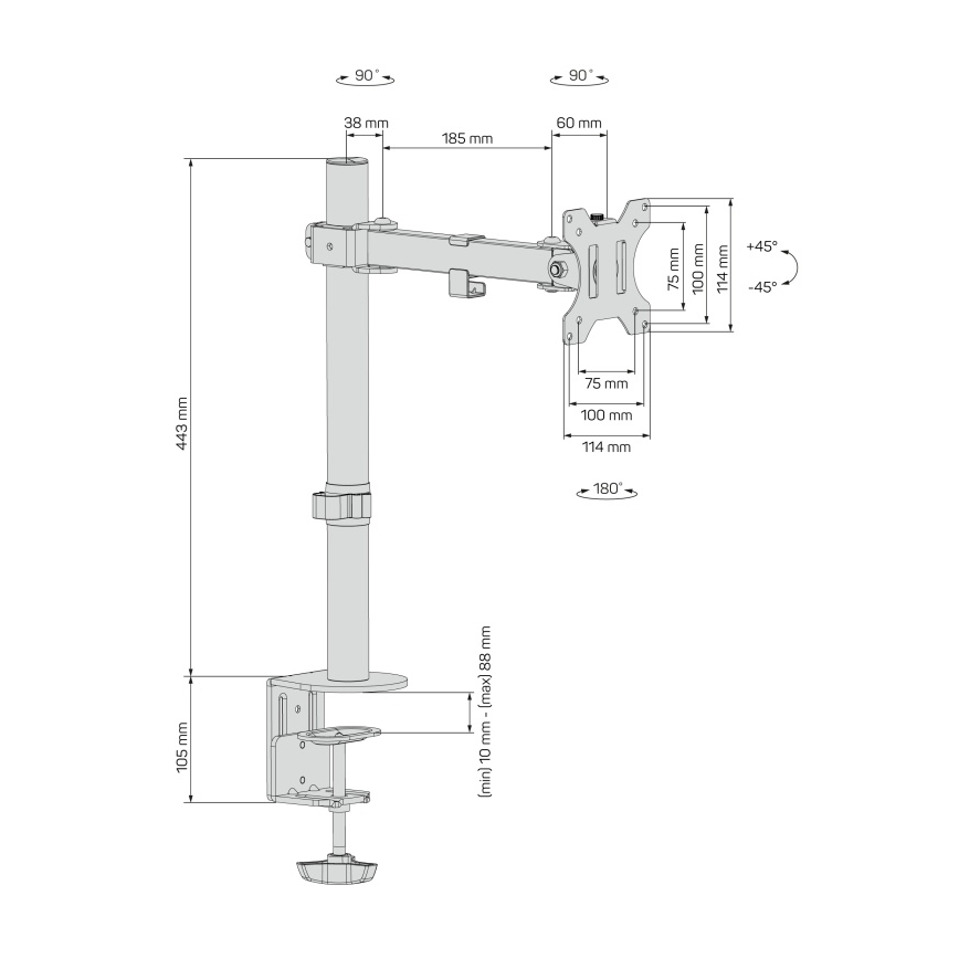 CONNECT IT CMF-3103-BK - Univerzální držák monitoru 13-32” černá