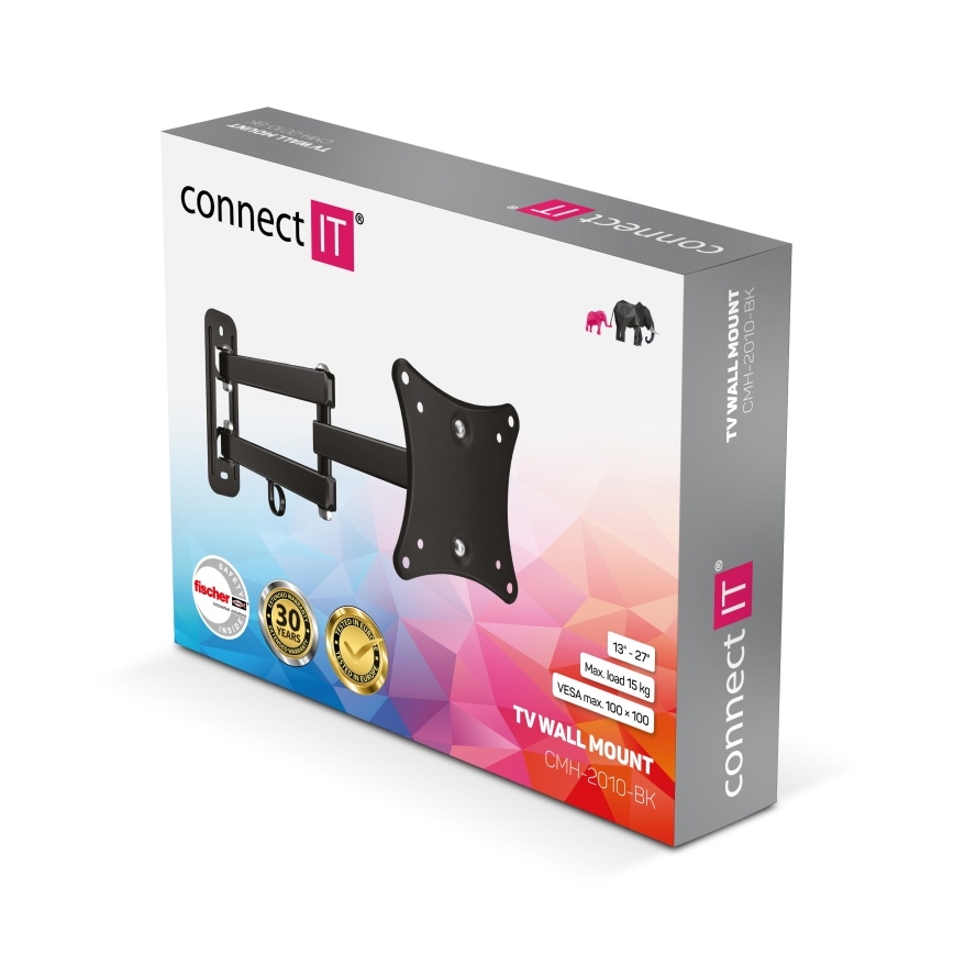 CONNECT IT CMH-2010-BK - Nástěnný držák pro TV 13-27” černá