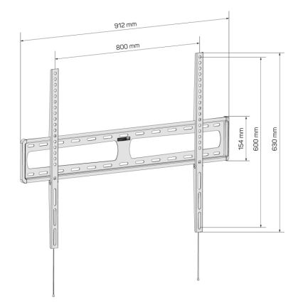 CONNECT IT CMH-6090-BK - Nástěnný držák pro TV 40-100” černá