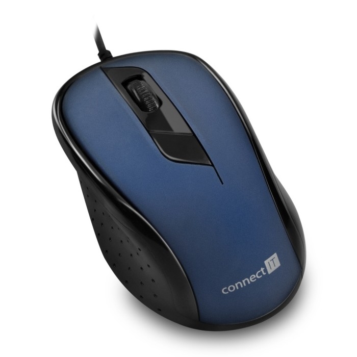 CONNECT IT CMO-1200-BL - Drátová myš 1000 DPI černá/modrá