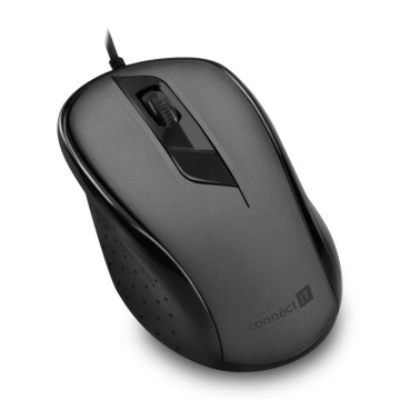 CONNECT IT CMO-1200-GY - Drátová myš 1000 DPI černá/šedá