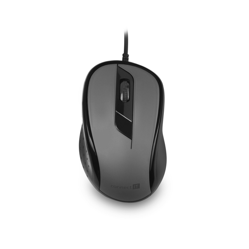 CONNECT IT CMO-1200-GY - Drátová myš 1000 DPI černá/šedá