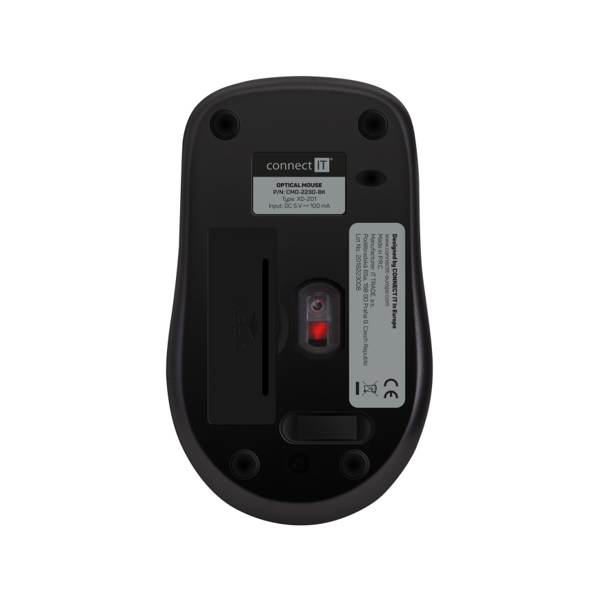CONNECT IT CMO-2230-BK - Bezdrátová tichá myš MUTE 1200 DPI 1xAA černá