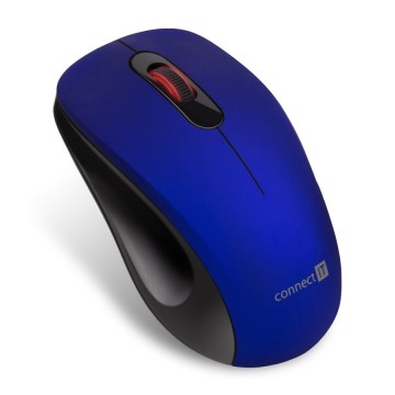 CONNECT IT CMO-2230-BL - Bezdrátová tichá myš MUTE 1200 DPI 1xAA černá/modrá