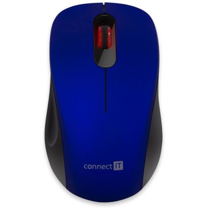 CONNECT IT CMO-2230-BL - Bezdrátová tichá myš MUTE 1200 DPI 1xAA černá/modrá