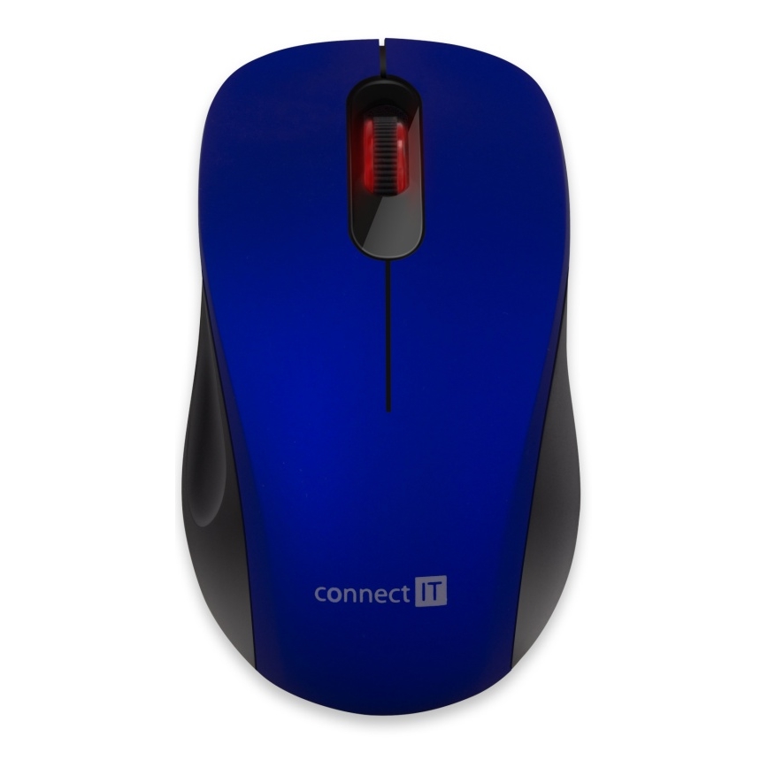 CONNECT IT CMO-2230-BL - Bezdrátová tichá myš MUTE 1200 DPI 1xAA černá/modrá