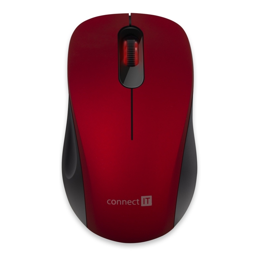 CONNECT IT CMO-2230-RD - Bezdrátová tichá myš MUTE 1200 DPI 1xAA černá/červená