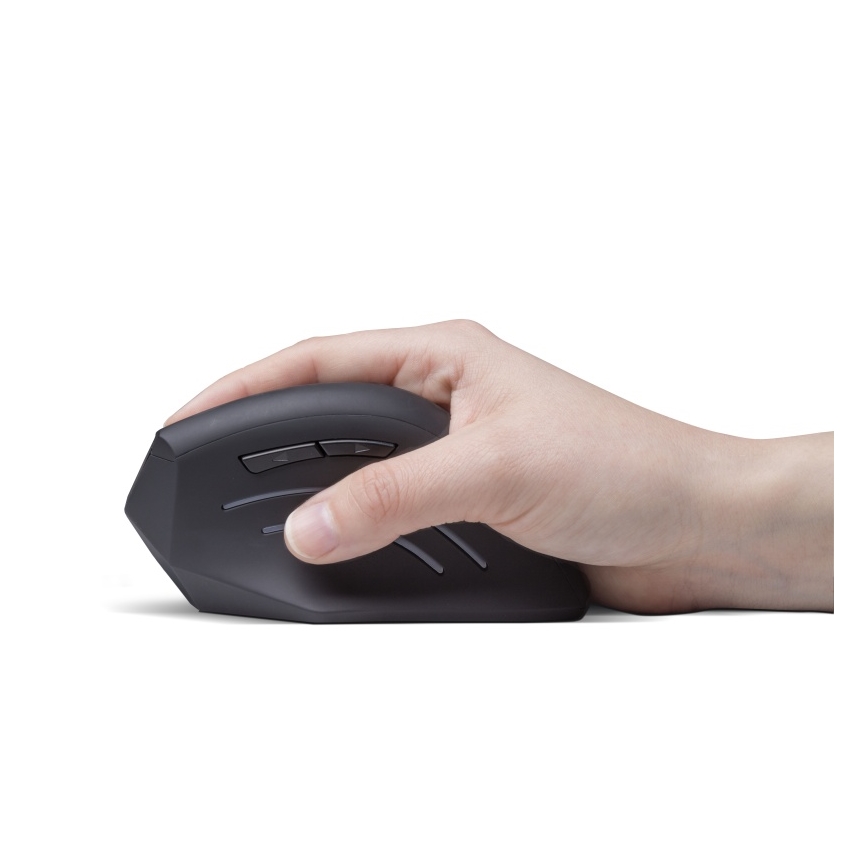 CONNECT IT CMO-2510-BK - Ergonomická bezdrátová myš Verti Wireless 800/1200/1600 DPI 2xAAA černá