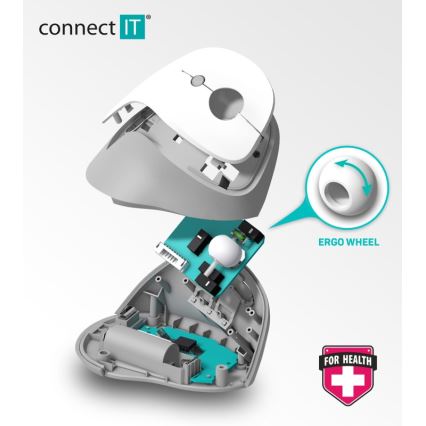 CONNECT IT CMO-2700-BK - Ergonomická bezdrátová myš 800/1200/1600 DPI 1xAA černá