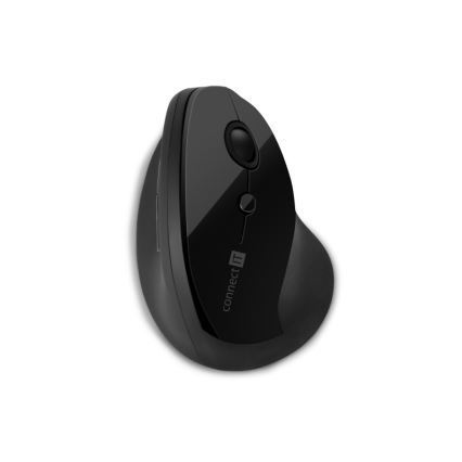 CONNECT IT CMO-2700-BK - Ergonomická bezdrátová myš 800/1200/1600 DPI 1xAA černá