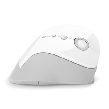 CONNECT IT CMO-2700-WH - Ergonomická bezdrátová myš 800/1200/1600 DPI 1xAA bílá