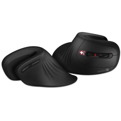 CONNECT IT CMO-2900-BK - Ergonomická bezdrátová myš 800/1200/1600 DPI 1xAA černá