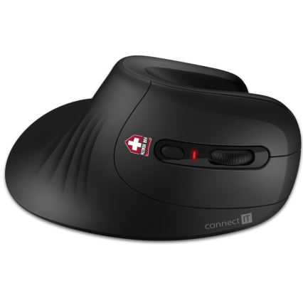CONNECT IT CMO-2900-BK - Ergonomická bezdrátová myš 800/1200/1600 DPI 1xAA černá