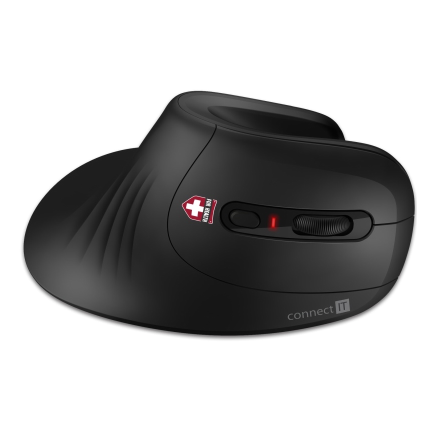 CONNECT IT CMO-2900-BK - Ergonomická bezdrátová myš 800/1200/1600 DPI 1xAA černá