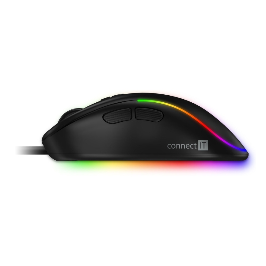 CONNECT IT CMO-3589-BK - LED RGB Drátová herní myš 200-7200 DPI černá