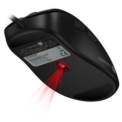 CONNECT IT CMO-3589-BK - LED RGB Drátová herní myš 200-7200 DPI černá