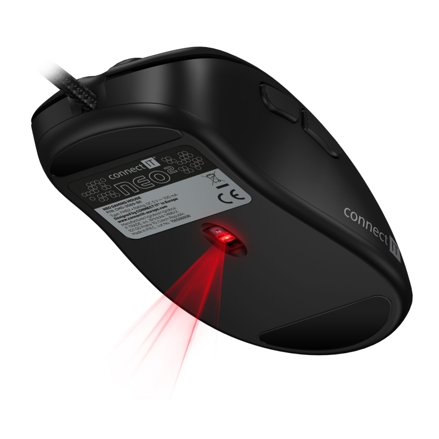 CONNECT IT CMO-3589-BK - LED RGB Drátová herní myš 200-7200 DPI černá