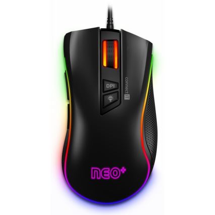 CONNECT IT CMO-3591-BK - LED RGB Drátová herní myš 500-7200 DPI černá