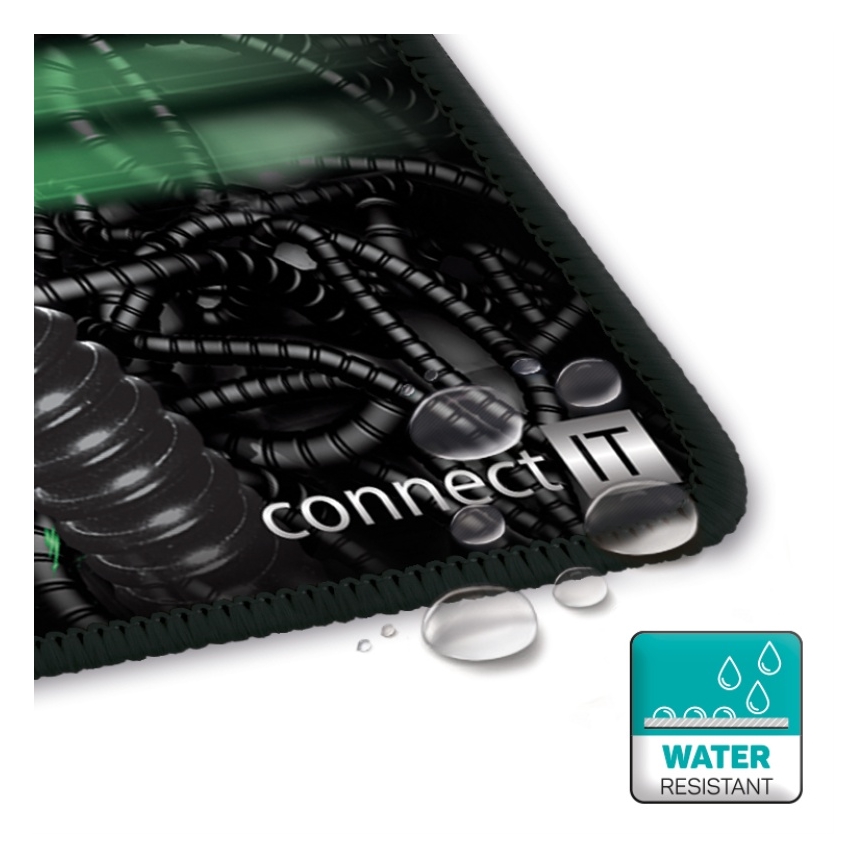 CONNECT IT CMP-1100-SM - Podložka pod myš 32x24,5 cm černá/zelená
