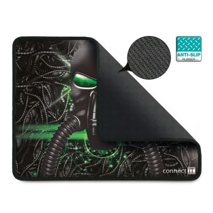 CONNECT IT CMP-1100-SM - Podložka pod myš 32x24,5 cm černá/zelená
