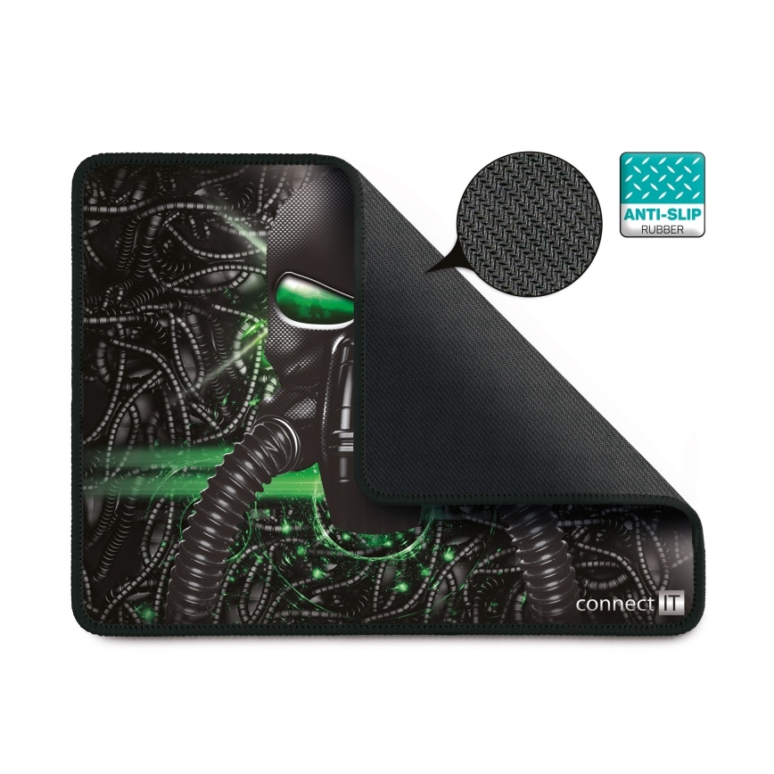 CONNECT IT CMP-1100-SM - Podložka pod myš 32x24,5 cm černá/zelená