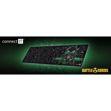 CONNECT IT CMP-1110-LG - Podložka pod klávesnici a myš 88,6x24,5 cm černá/zelená