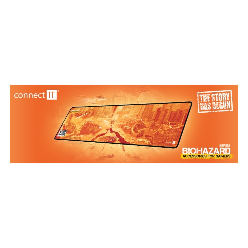 CONNECT IT CMP-1140-LG - Podložka pod klávesnici a myš 88,6x24,5 cm oranžová